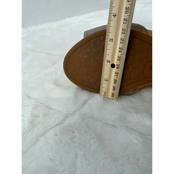 NURTURE Shawen SilverGun Metallic Cork Wegde Strappy Sandals size 9.5 - Picture 9 of 9